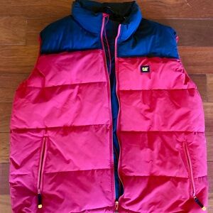 Mens 4XL Puffer Vest - Red and Black